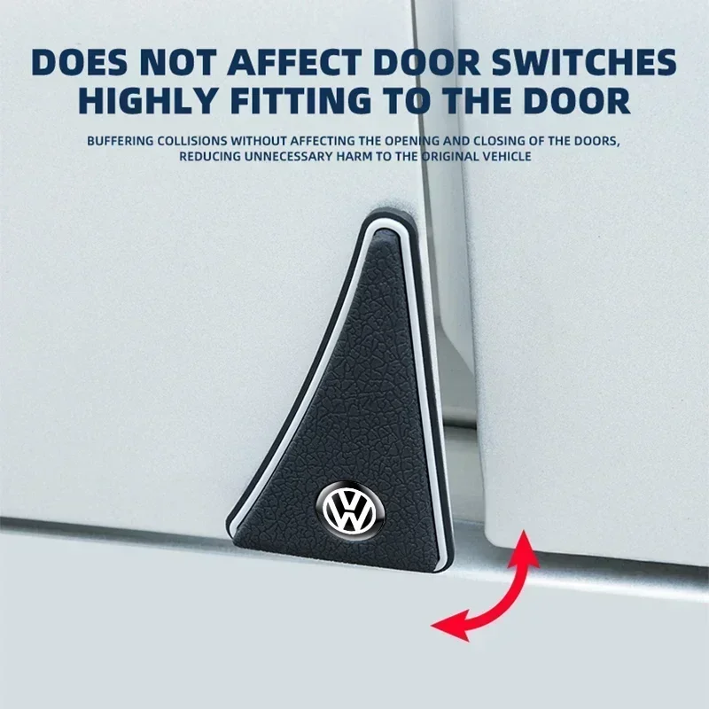 2PCS Car Badge Scratch Guard Anti-collision Door Corner Cover For Volkswagen VW Touran Beetle Golf Passat Jetta Polo Bora CC