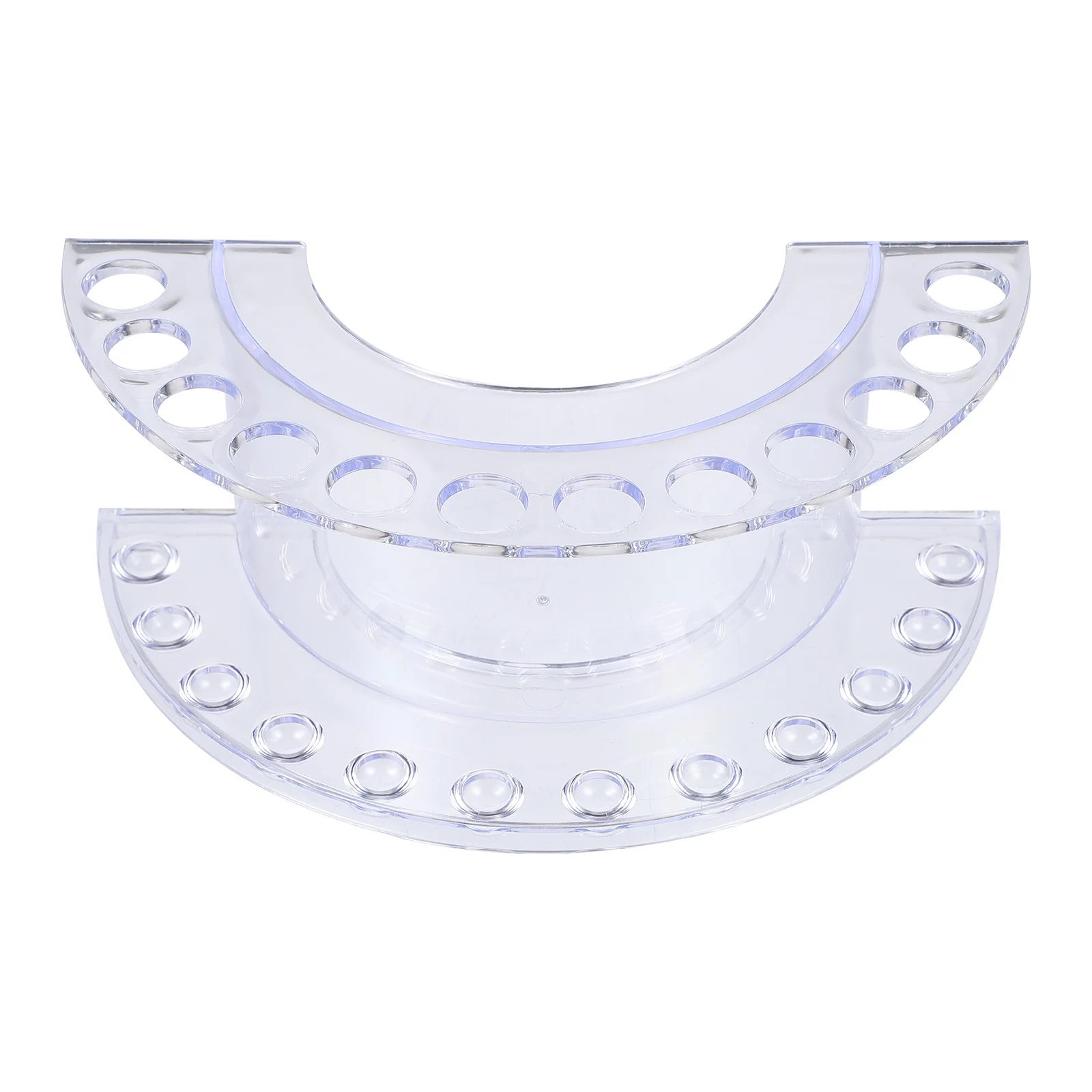 Transparenter Make-up-Pinselhalter, 3-stufiger Organizer für Augenbrauenstift, Eyeliner, Werkzeuge, Aufbewahrungsregal, Desktop-Waschtisch, Badezimmer