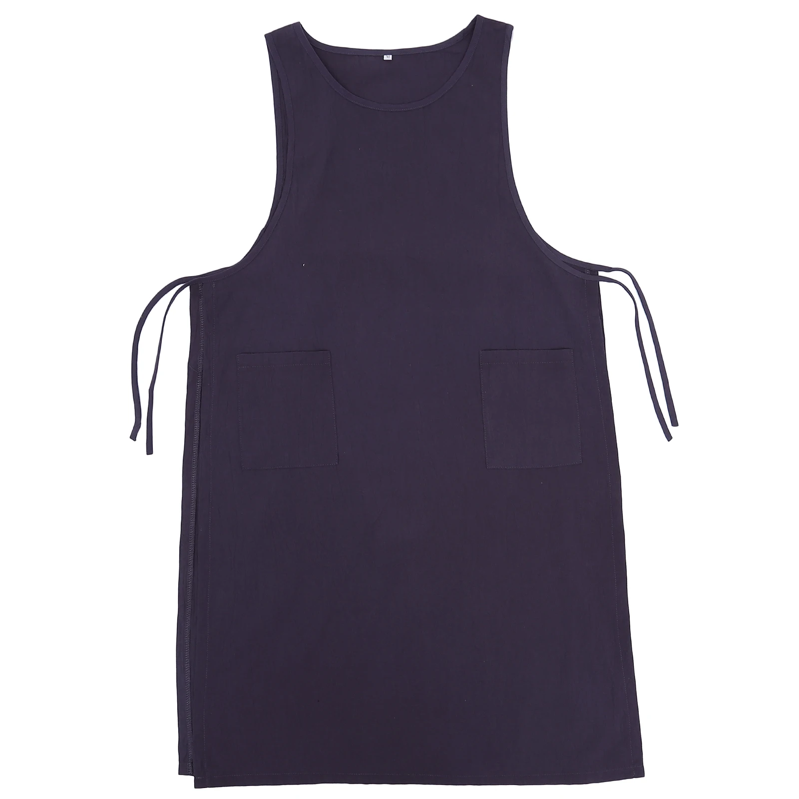 

Cotton Apron Home Wear Sleeveless Kitchen Clothes Mid length Women Cooking Camping Loose Comfortable Breathing Protect Garments