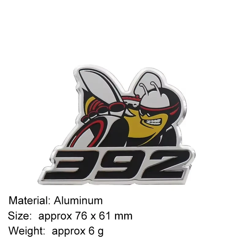 For Dodge Challenger US SUV Off Road 3D Car Styling 392 Car Hood Fender trunk Rear Bonnet Nameplate Decal Emblem Badge Sticker view 5