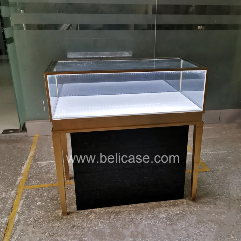 2025customized.Factory Price Jewelry Display Cabinet Stainless Steel Showcase Table Jewellery