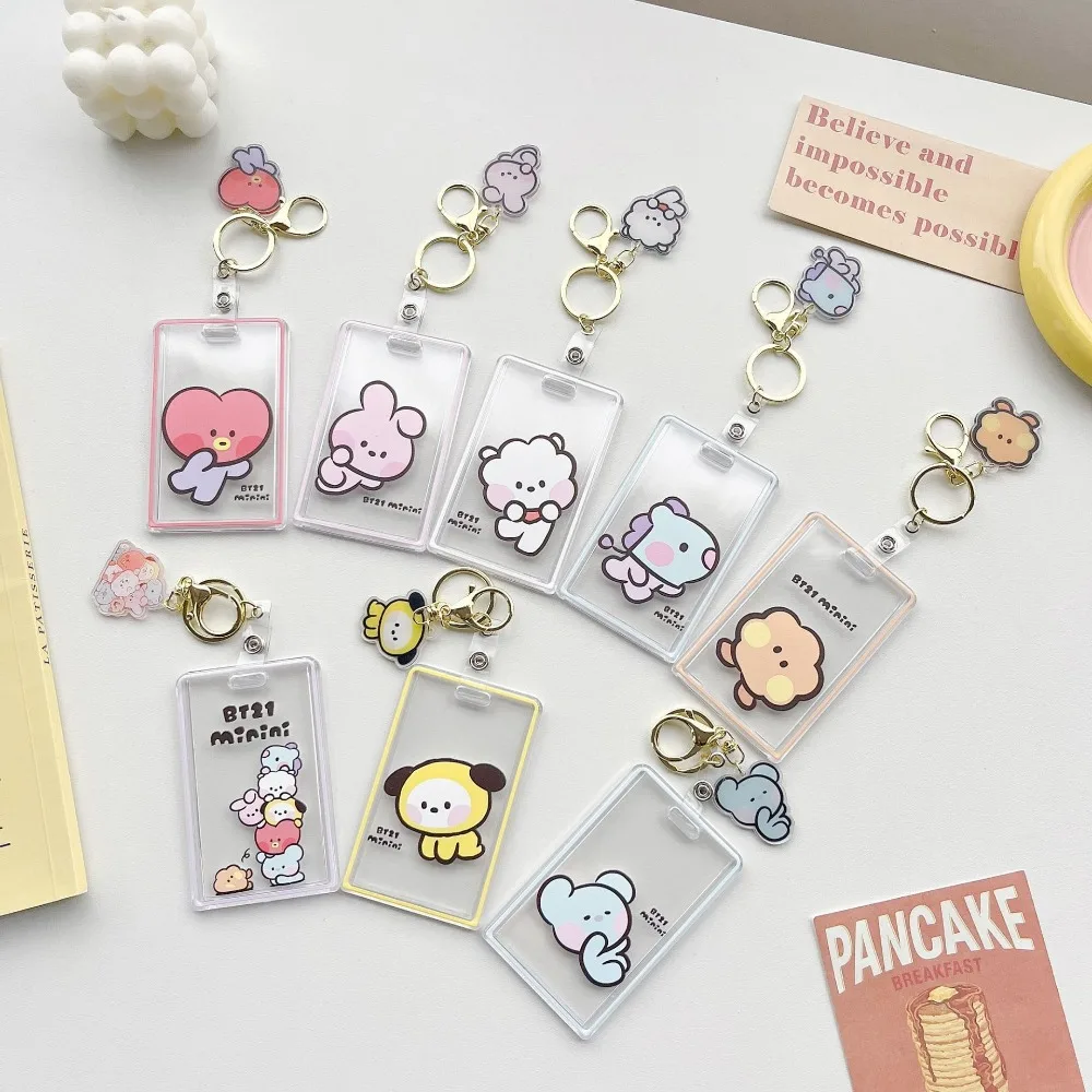 K-Pop New BT21 Kartenetui - Studentenausweis- und Buskartenetui - Brustplatte zum Schutz von Studentenmahlzeitenkarten