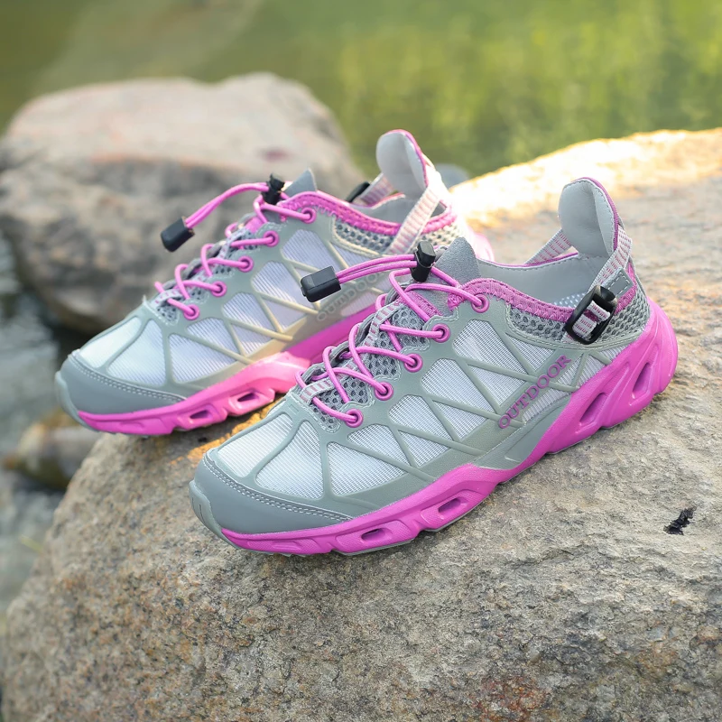 

Women Water Sport Shoes Breathable Female Upstream Walking Sneakers Mountain Aqua Creek Climbing Shoes for Girls