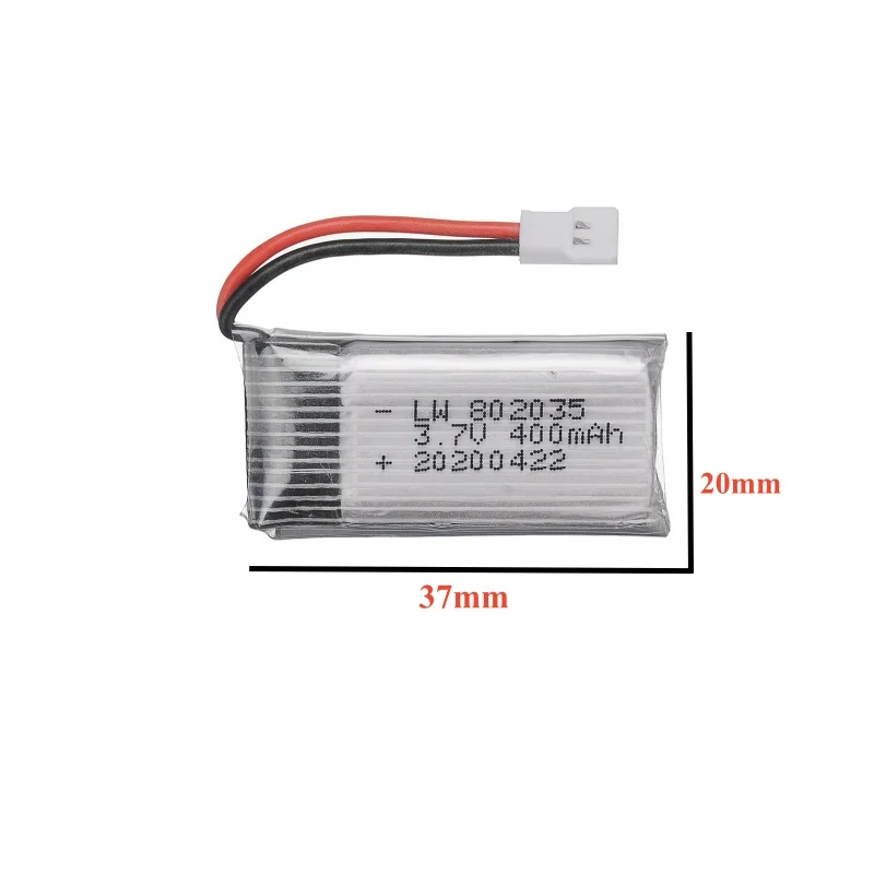 Pengisi daya baterai dan baterai Lipo 3.7V 400mAh untuk X4 H107 H31 KY101 E33C E33 U816A V252 H6C RC Quadcopter Drone suku cadang