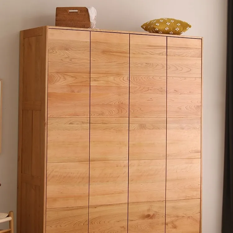 

Nordic Japanese wardrobe, cherry wood, modern minimalist wardrobe