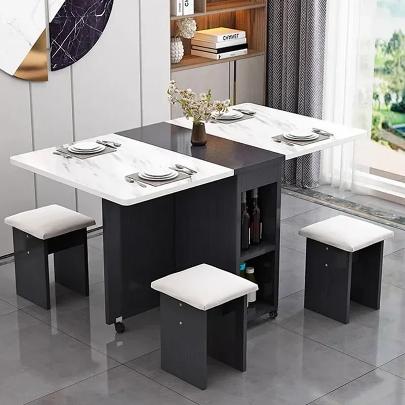 Portable Folding Dining Table Nordic Minimalist Living Rectangle Extendable Relaxing Esstisch Kitchen