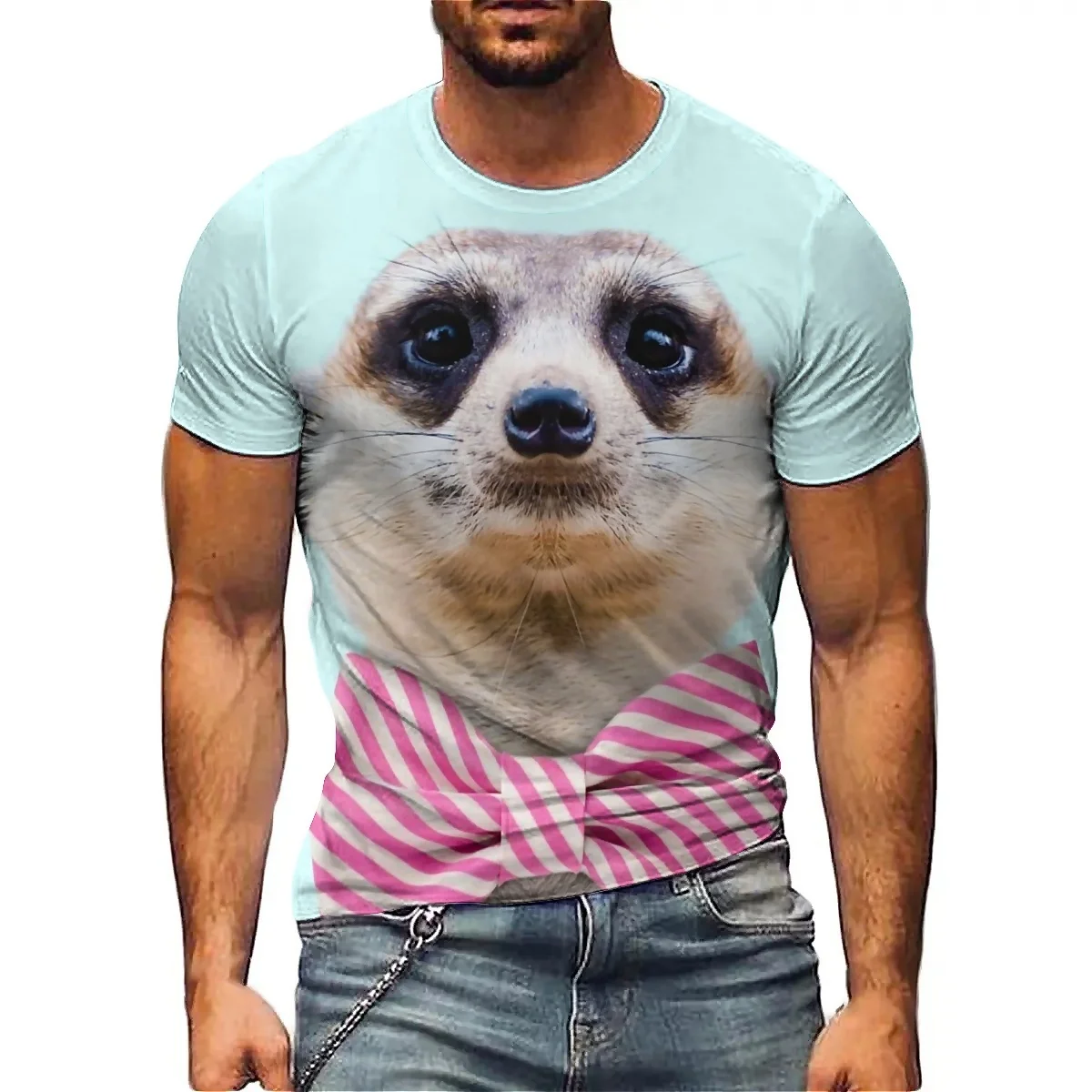 

Outdoor Harajuku style men's 3D printed short-sleeved T-shirts with soft and comfortable fabric, ideal for couples' clothing