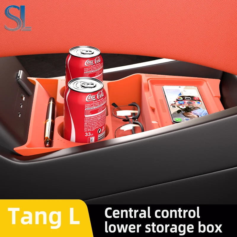 

For 2025 BYD ATTO 8 Storage Box Center Armrest Hidden Box Cup Holder Organizer Interior Accessories