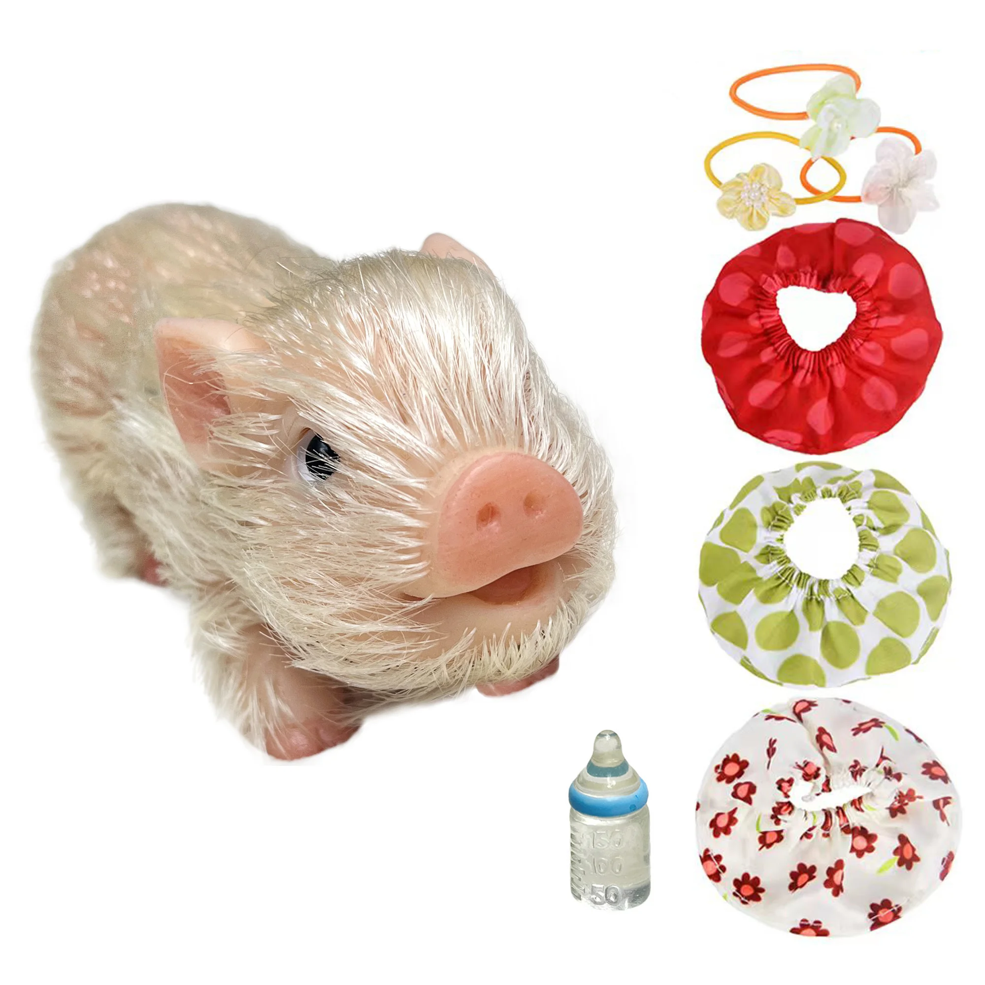 

Attyi Mini 5inch Full Body Soft Silicone Reborn Piglet Pet Doll Toys Handmade Lifelike Piglet Dolls Kids Gifts