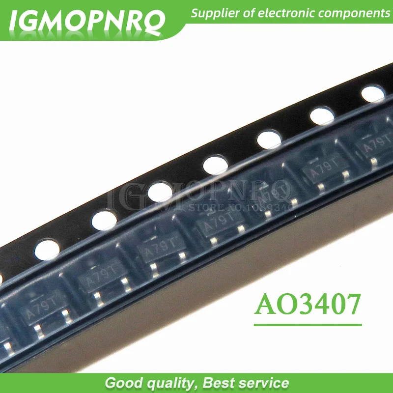 50pcs AO3407 3407 SOT23-3 MOSFET MOSFT P-Ch -30V -3.6A 64mOhm new original