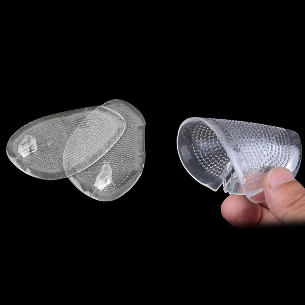 

2 Pairs Gel Pads Shoe Insoles Forefoot Inserts for Women Slippers Non Slip Soft Durable Comfortable Breathable Silicone Reusable