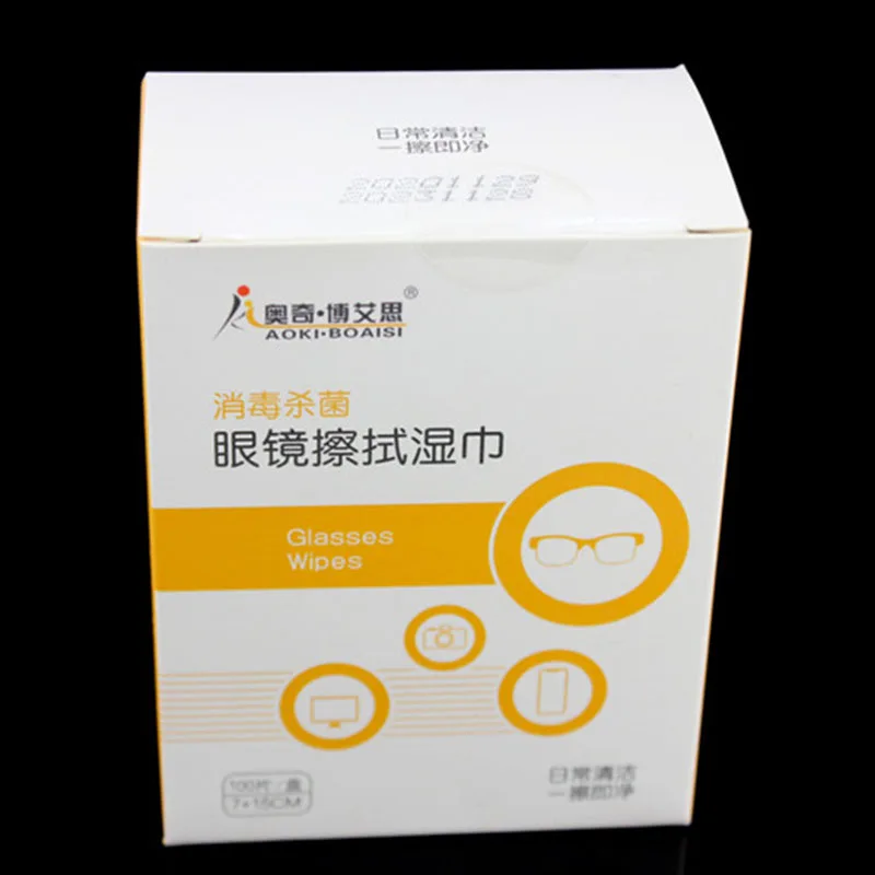 

Eyewear cloth cleaning wet towel anti fog wiping paper disposable eyewear cloth wiping lens mobile phone screen medical special