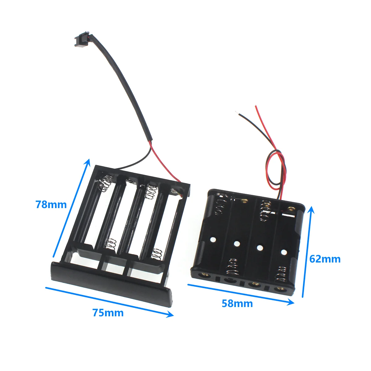 Battery box AA 4X drawer-type battery box 6V with plug electronic lock battery box hotel access control battery box door lock