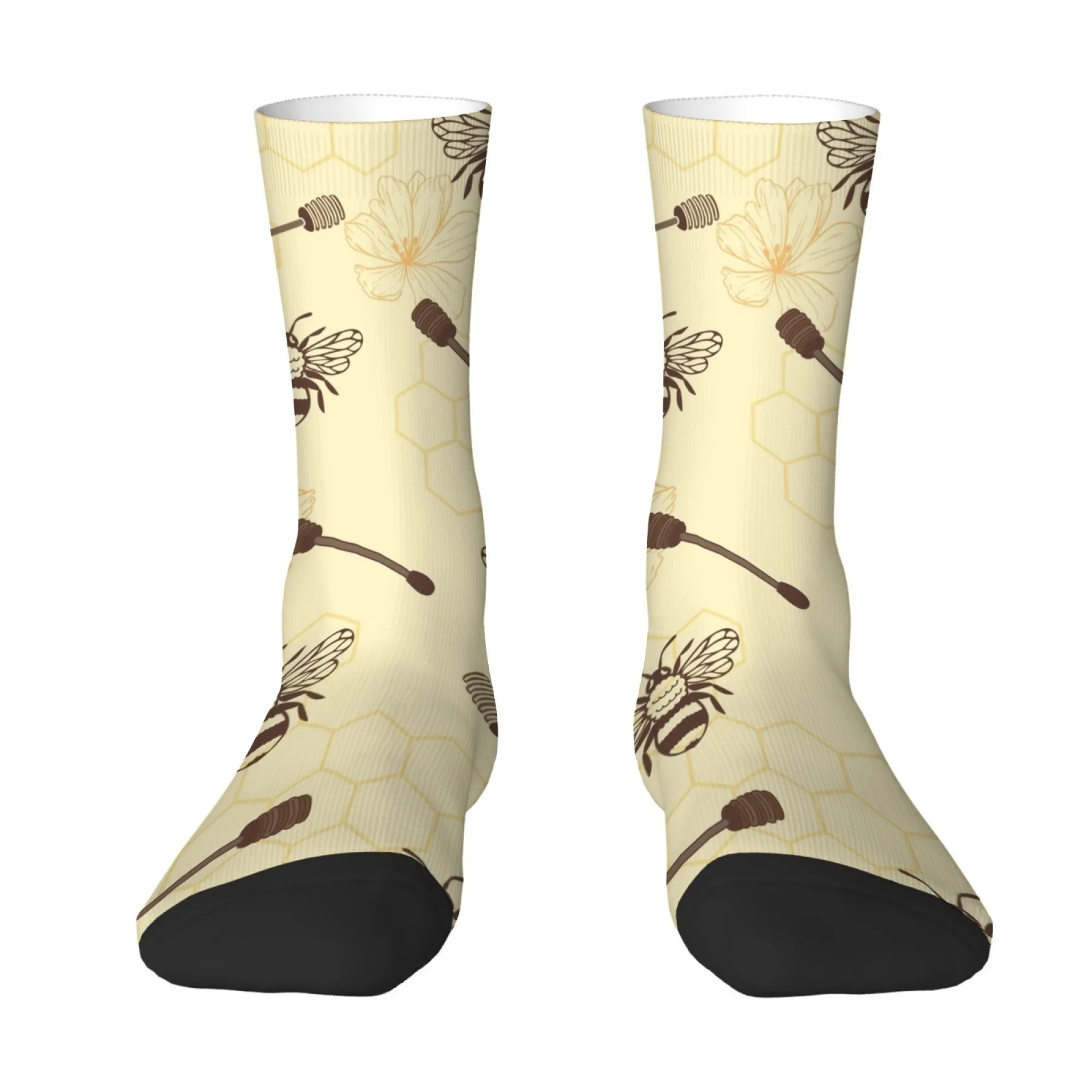 

Bee Honey Socks Outdoor and Casual Cycling Soft Comfortable Skin Friendly Unisex Retro Trendy Novel Stylish Compression Socks