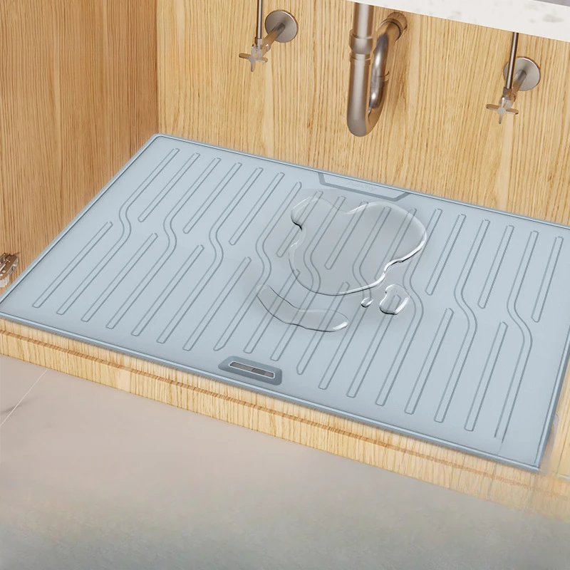 Silicone Sink Mat Drain Mat Non-slip Insulation Cabinet Mat Silicone Sink Storage Sewage Mat