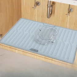 Silicone Sink Mat Drain Mat Non-slip Insulation Cabinet Mat Silicone Sink Storage Sewage Mat