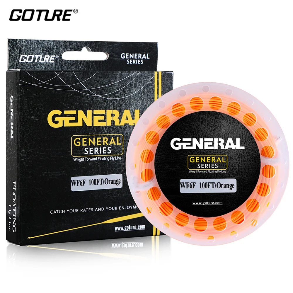 Goture Fly Line All-Viz Bi-Colour Weight Forward Floating Fly Fishing Line with Welded Loop WF2 3 4 5 6 7 8F 90FT Szybka dostawa