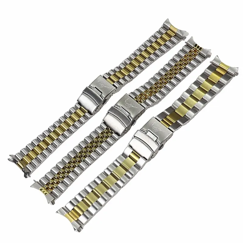 3 Styles 22mm Diving Steel Metal Strap For Casio Duro Mdv107-1A MDV106-1A Watch Wristband Bracelet Watchband Replacement Parts