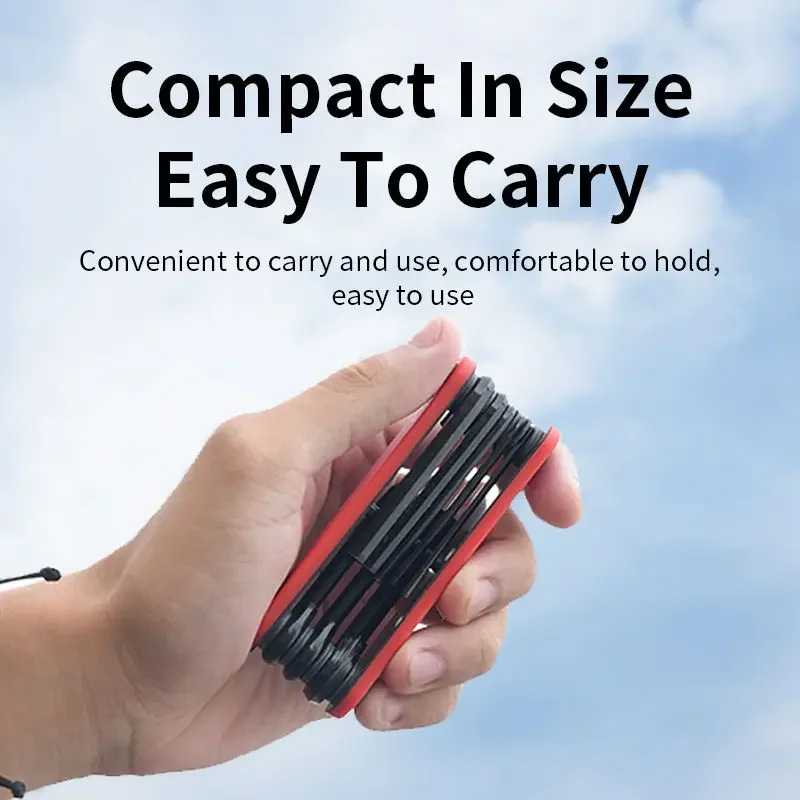 

8 in 1 Mini Repair Tool Screwdriver 40CR Steel Portable Multifunction Foldable Hex Spoke Wrench Bike Repair Tool Set