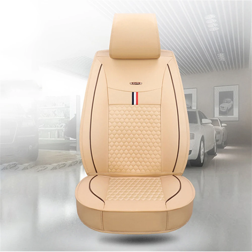 Classic design standard universal seat cover, front two seat seat cover, beige standard waterproof,suitable for all seasons