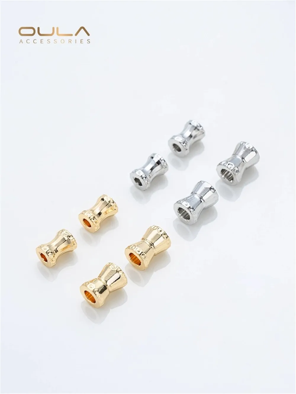 

1pcs 14K Gold-encrusted Small Waist Beads Cut with Shiny Surface, Hand-strung Beads, Diy Pearl Jewelry Accessories