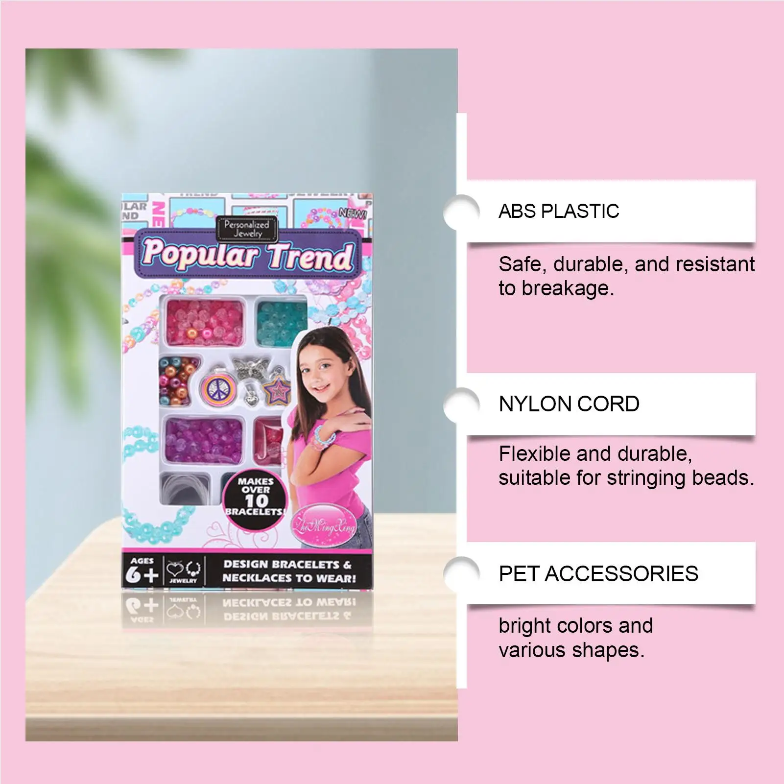 Zestaw do robienia bransoletek dla dziewczynek, zestaw do tworzenia bransoletek, kreatywne akcesoria do rękodzieła, interaktywne zabawki dla dziewczynek, kobiet, dzieci, mężczyzn, nastolatków i chłopców.