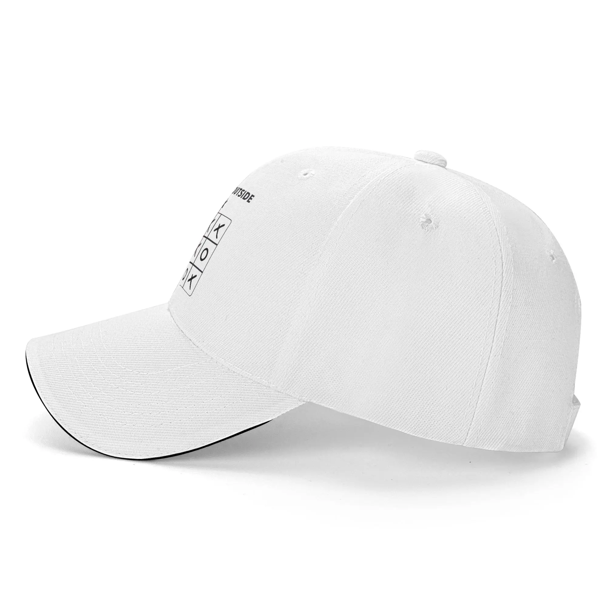 Think Outside The Box  Sandwich Hat Fashion Baseball Caps Motivational Hat Adjustable Polyester Fishing Hat Spring Hats