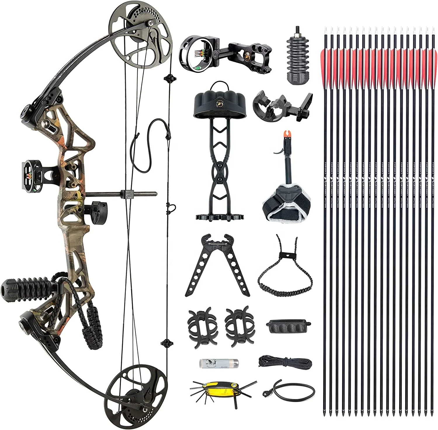 Alloy 19-70lbs Hunting Archery Compound Bow Set