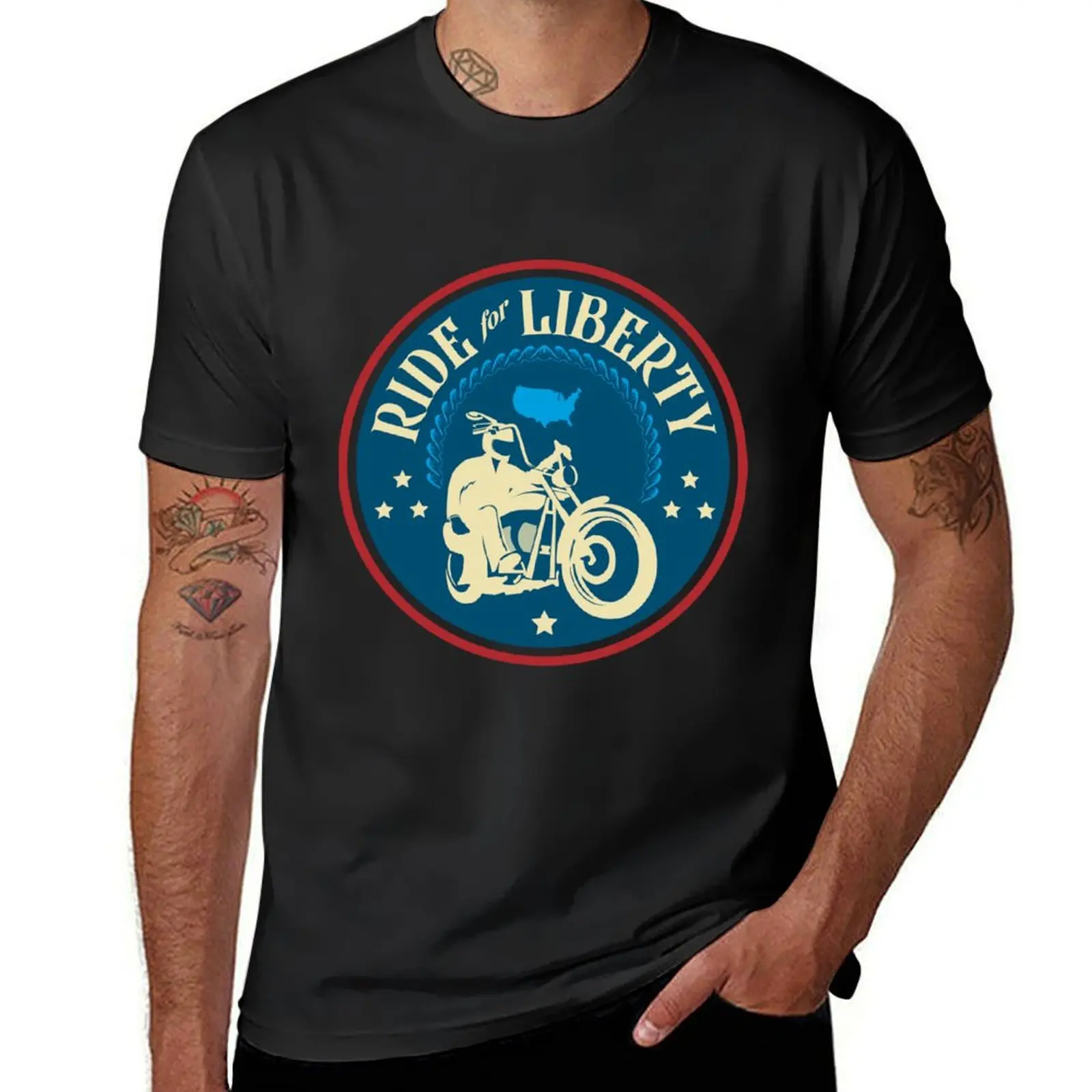 Liberty Ride logo gear T-Shirt boys animal print Short sleeve tee mens champion t shirts