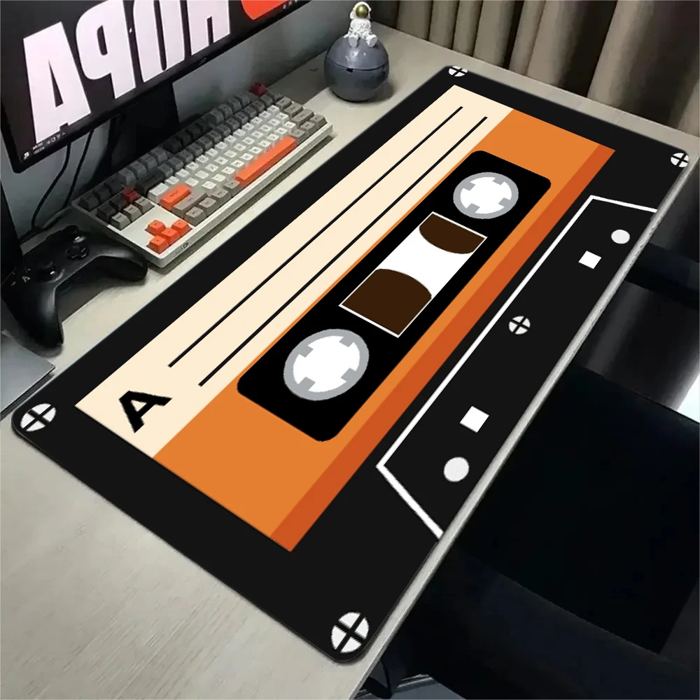 Red Retro Box Tape Design Mouse Pad Home Gaming Non-Slip Anti-wrinkle rubber Desk Mat XXL Office Carpet Keyboard Computer Desks