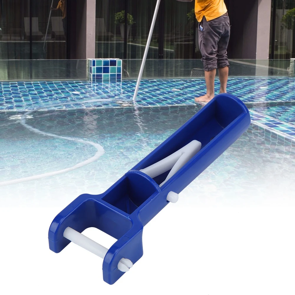 2Pcs Swimming Pool V Shape Clip Brush Head Handle Replacement Pool Accessories Swimming Pool Brush Handle V Head Handle Blue
