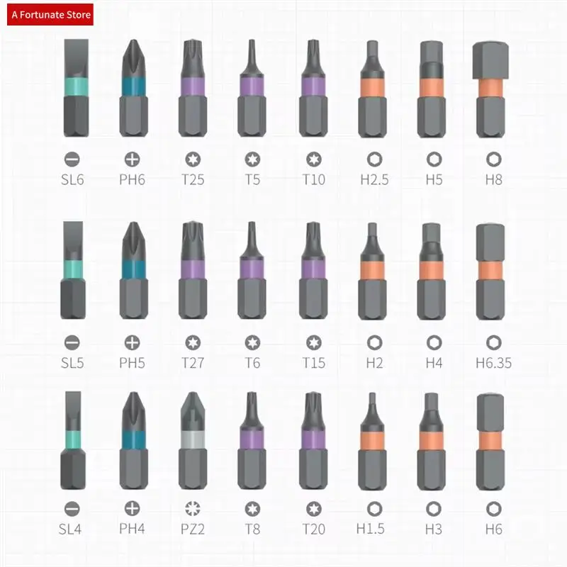 

24 In 1 Rotating Screwdriver Set Multi Bits Magnetic Mini Repair Tool Repair Tool With Detachable Handle-A78G