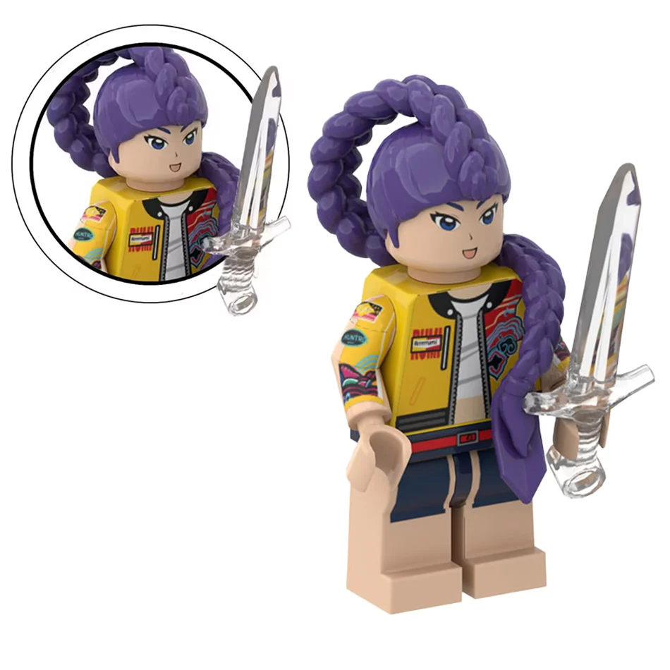 New product: Demon Devil Hunters Building Blocks Rumi Mira Assembly Model Doll Building Blocks Toy decorative ornaments Handmade