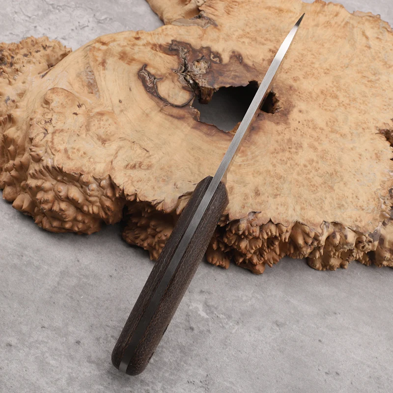 スチールとリネンのハンドルが付いた固定ナイフ,dc53,シャープでポータブルなツール,アウトドアキャンプのサバイバル,家庭の切断,サバイバル