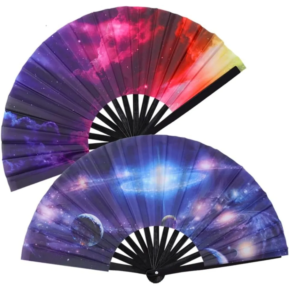 

Large Bamboo Folding Hand Fan for Festival Dance Performance Party Gift Decoration