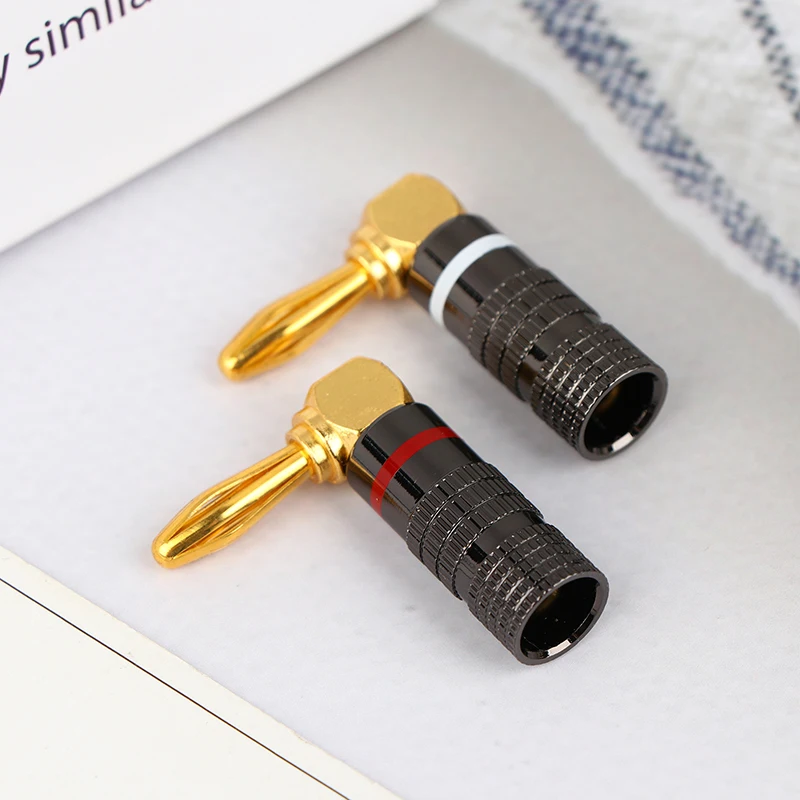 1Pcs Banana Plug Connector 4mm Audio Video Speaker Adapter Banana Connectors Gold-plated Banana Jack No Welding