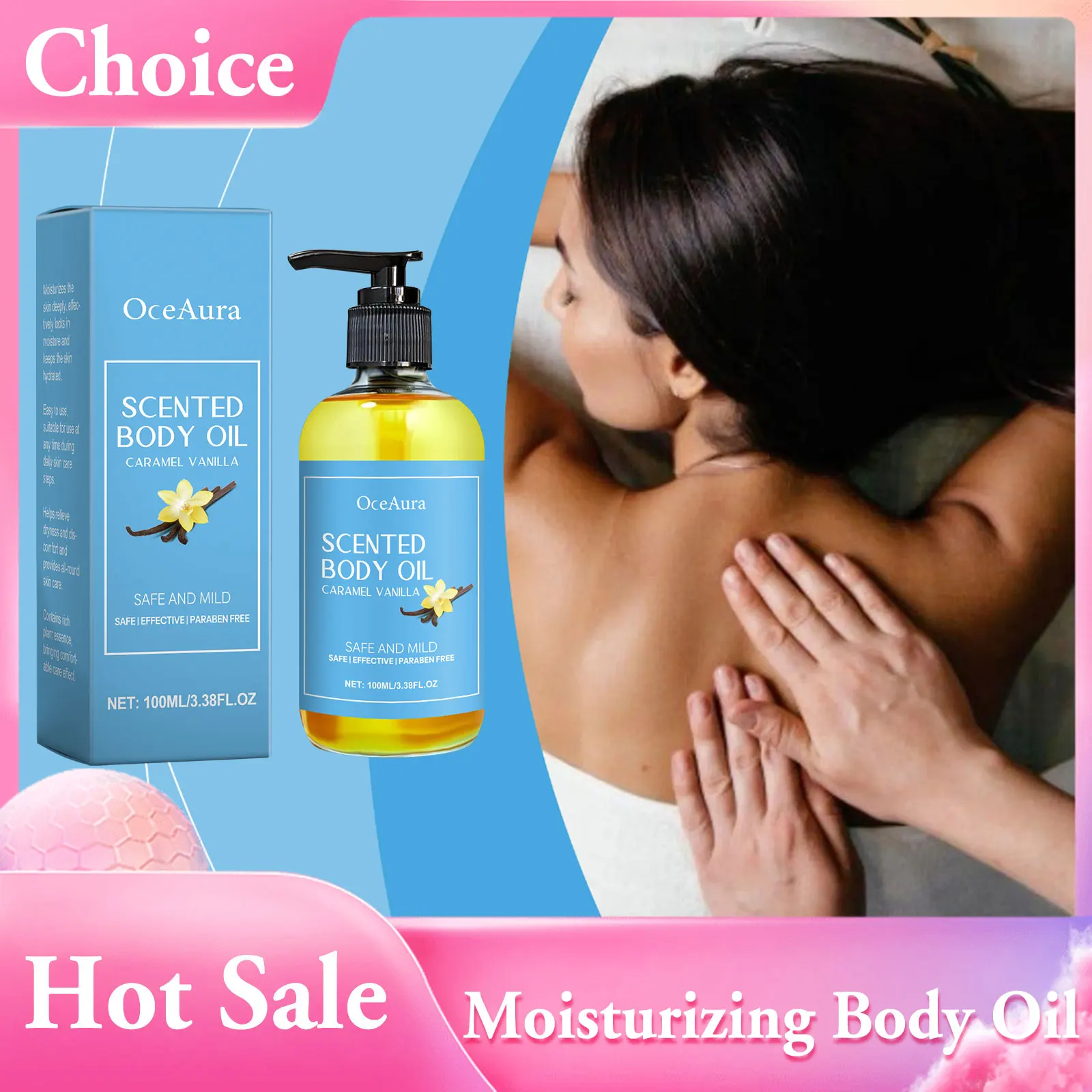 

Soothing Body Oil Long Lasting Moisturizing Reduce Fine Line Soft Nourishing Enhance Skin Elasticity Texture Hydrating Body Oil