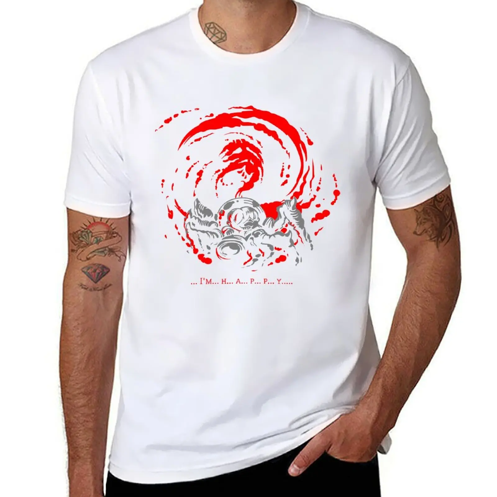 ... Camiseta I'm... H... A... P... P... Y... Giygas, camiseta informal de verano de talla grande
