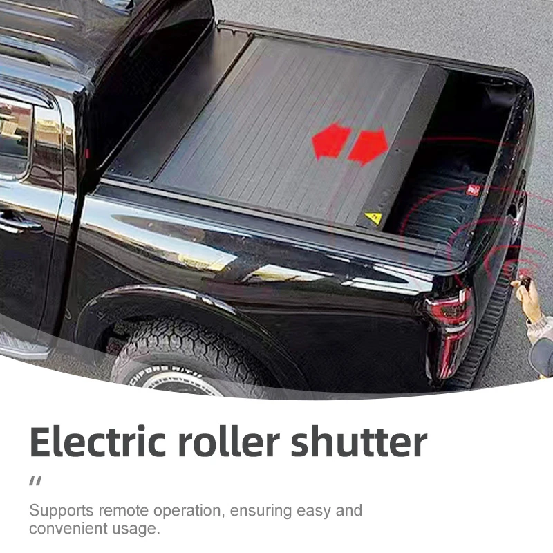 Multifunctional Remote Control Electric Roller Shutter Tonneau Cover, Custom Fit Pickup Truck Bed Protective Accessory