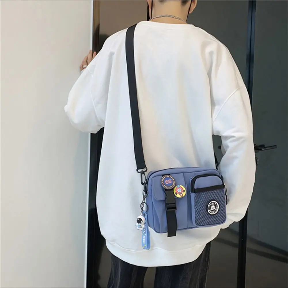 

Новая трендовая быстросохнущая холщовая сумка через плечо, портативная сумка-кроссбоди для мужчин, в корейском стиле, повседневная сумка для мобильного телефона, для активного отдыха