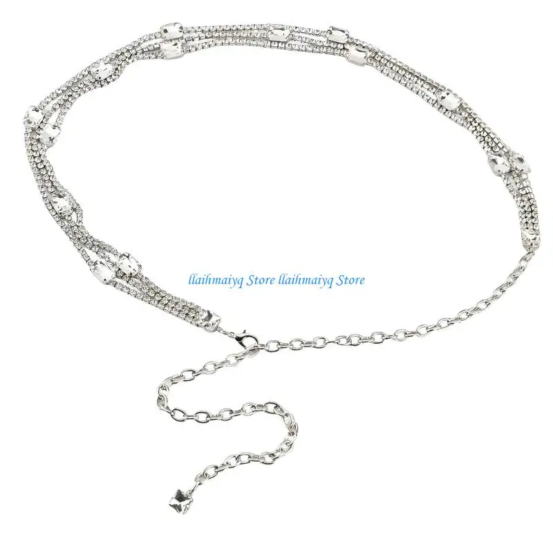 573B Fashionable Layered Waist Jewelry Waist Chain for Women Girl Party Dressingup