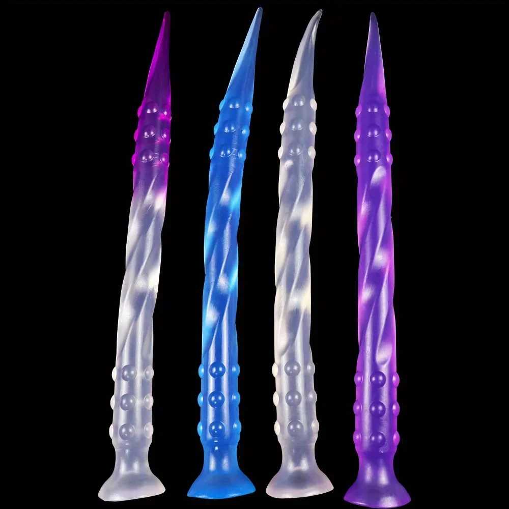 Overlength Anal Plug Dildos Sex Products Soft Anal Dilator Penis Sex Toys for Stimulation of Vagina and Anus Long Butt Plug Dick