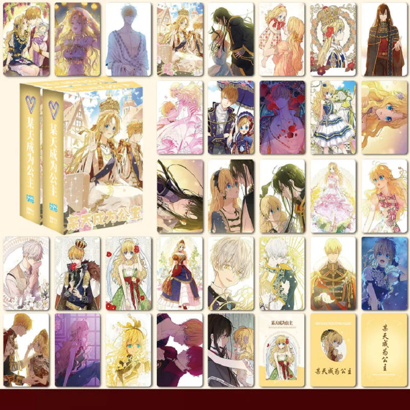 55 Pçs/set Coreano Manhwa Be A Princess Someday Cartão Laser Sia e Claude Personagens 3 Polegadas Photocard LOMO Cartão Cosplay Presente
