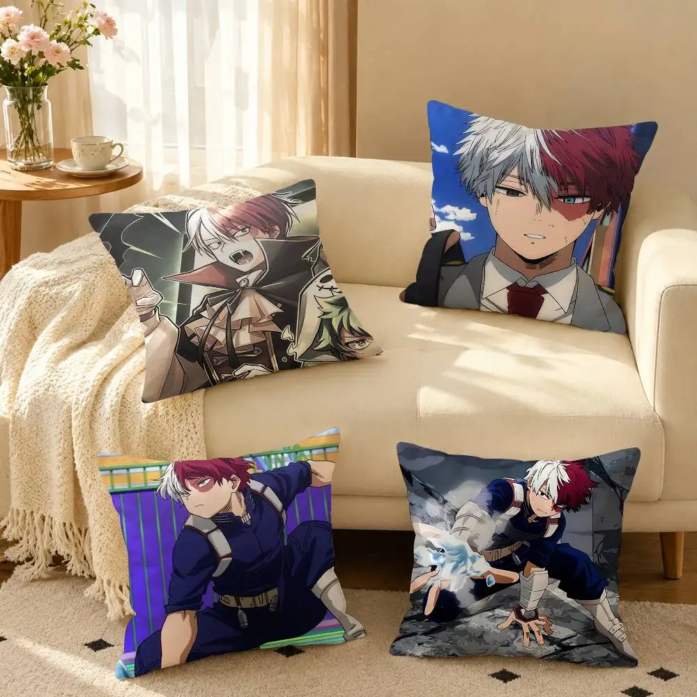 My Hero Academia Shoto Todoroki Square Double-Sided printed Pillow Case Bedroom Bedside Pillow Sofa Cushion Cover