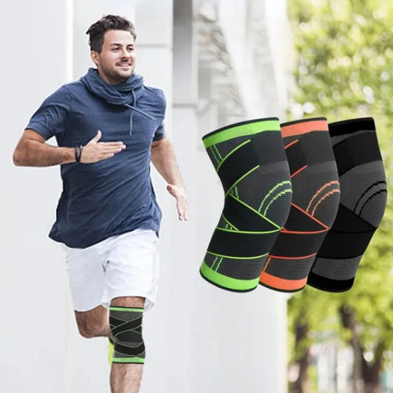 1Pc Knee Fitness Running Cycling Knee Support Braces Elastic Nylon Sport Compression Knee Pad Sleeve for Basketball Volleyball