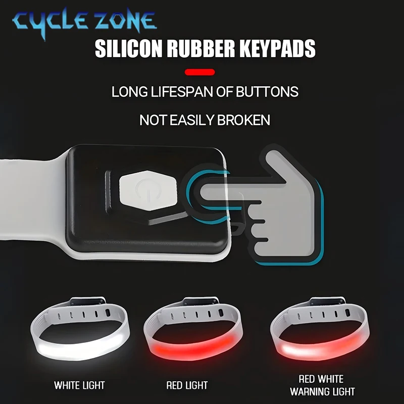 COB ليلة تشغيل شارة LED ضوء الرياضة في الهواء الطلق قابلة للشحن أضواء وامضة حزام آمن الذراع الساق تحذير معصمه ركوب الدراجات الخفيفة
