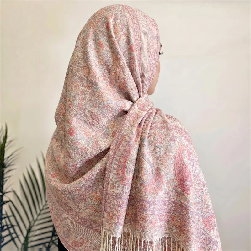 New Shawl Warm Winter Scarf Hijab Women Print Paisley Cashmere Pashmina Thick Wrap Head Neck Foulard Luxury 2026 Blanket Echarpe