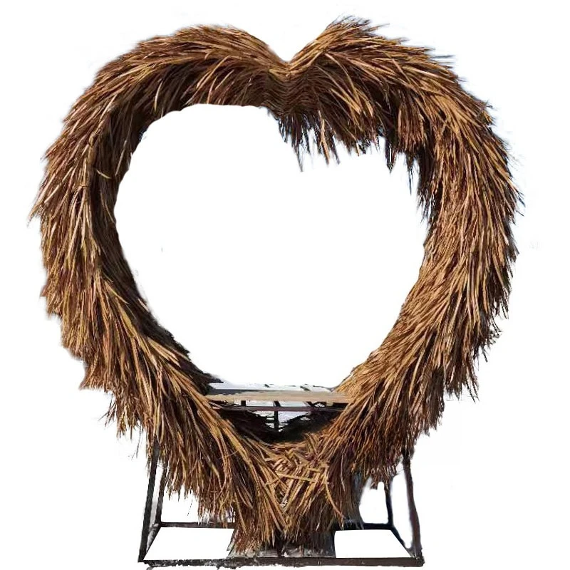 Outdoor heart-shaped bird's nest swing scenic wedding shooting props