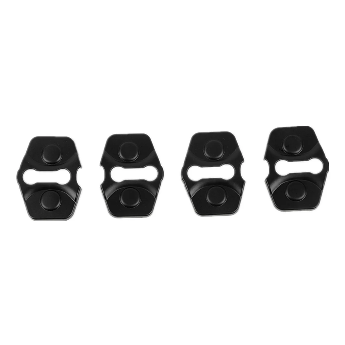 

For Jeep Commander 2006-2010 Car Door Lock Buckle Protector Cover Trim Accessorie ABS Black 4PCS -N26R