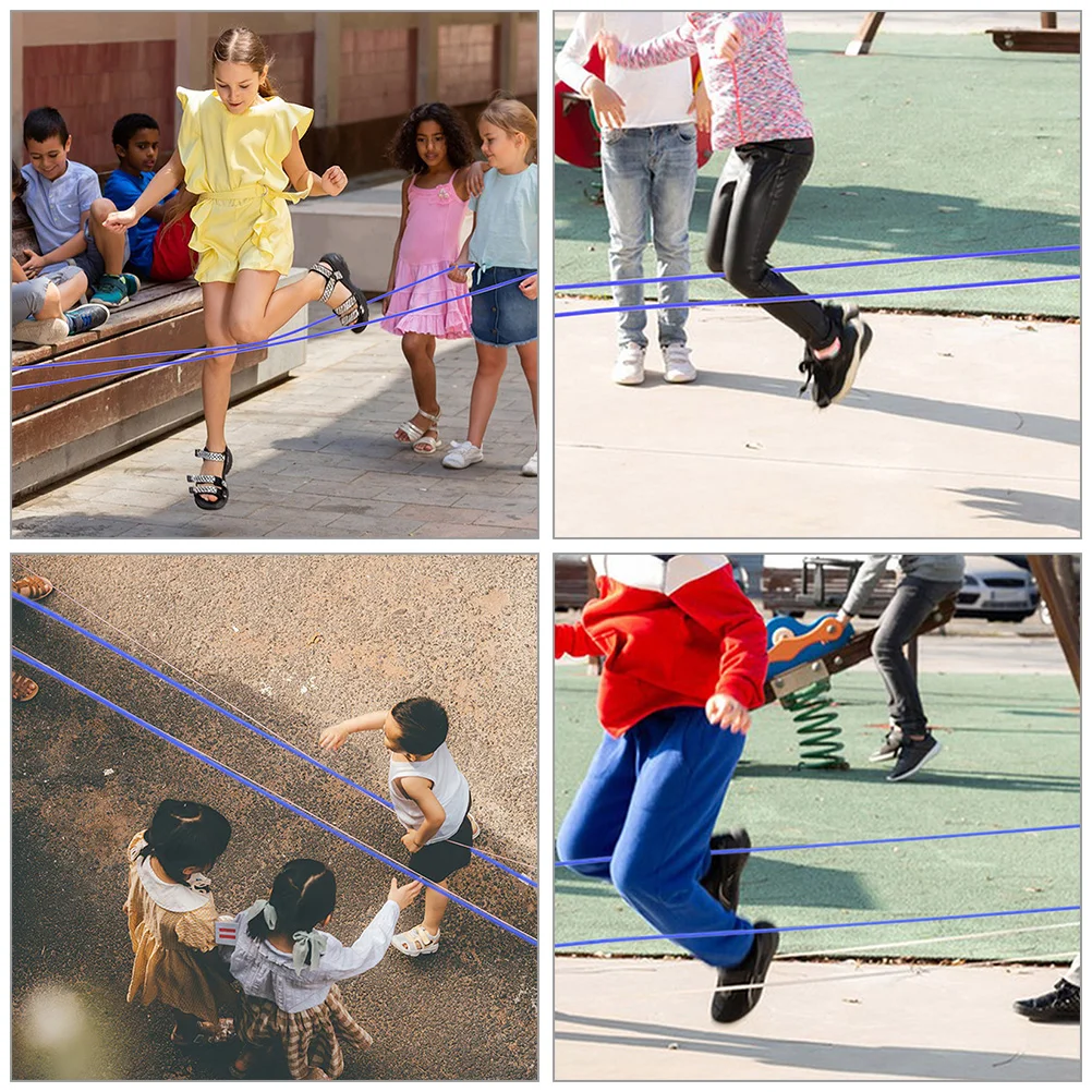 Juego de saltar con banda de goma, cuerda para saltar para adultos, juguete largo chino para niños, Fitness de nailon